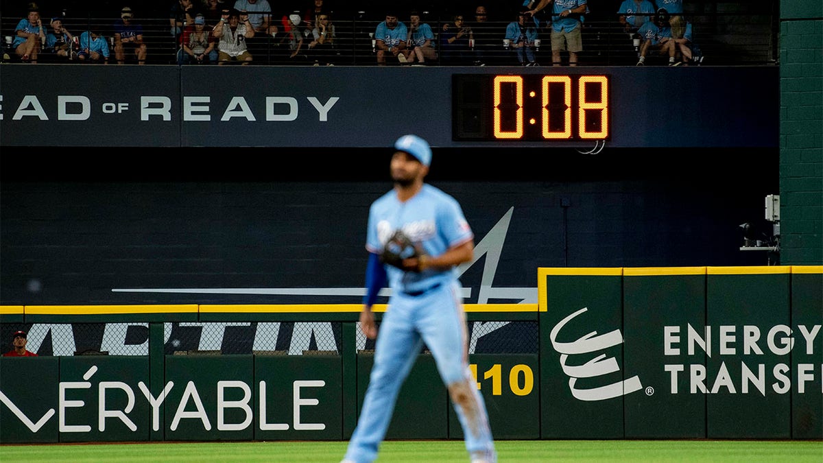 Pitch clock winds down at Texas Rangers game