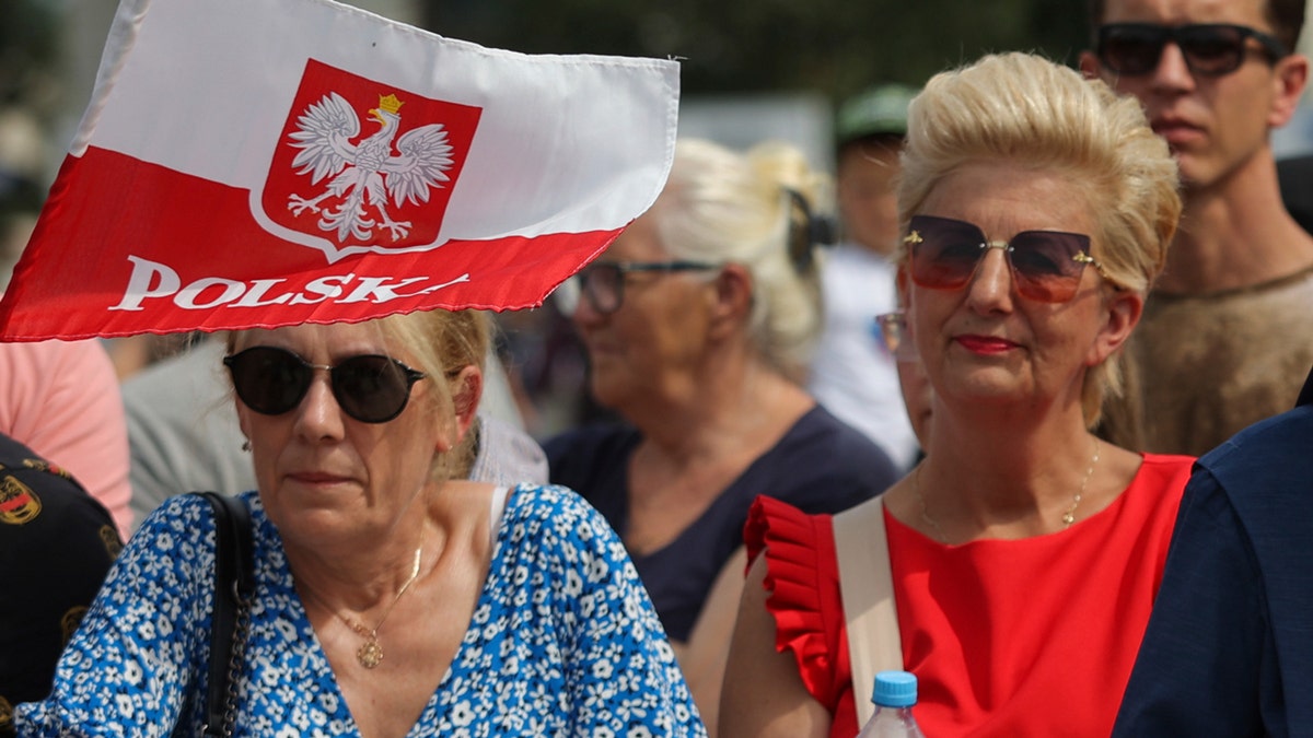 People attend Polish Army Day