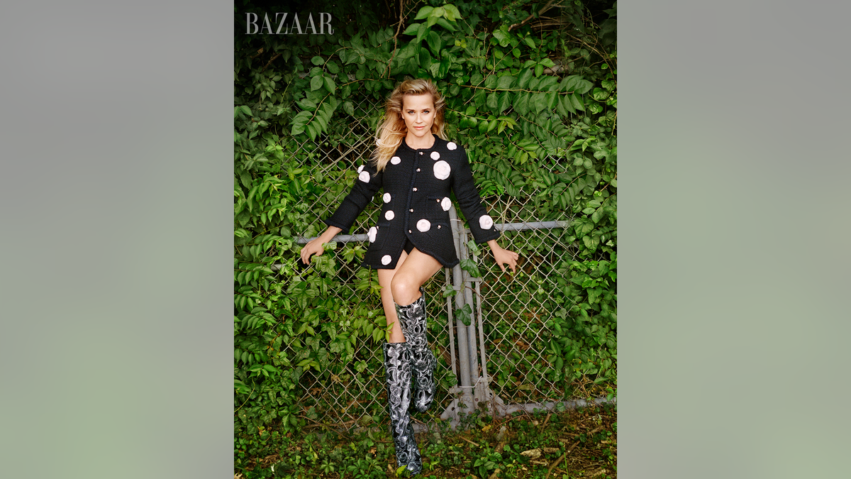 Reese Witherspoon poses for Harper's Bazaar