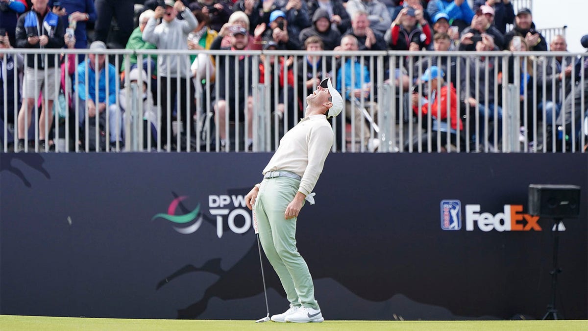 Rory McIlroy celebrates