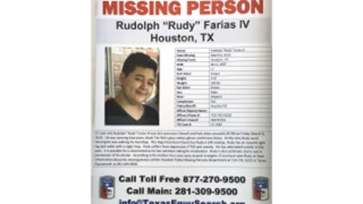 Rudy Farias shown in a missing persons poster