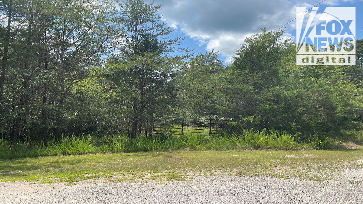 A rusted gate seen near the Heuermann's South Carolina properties