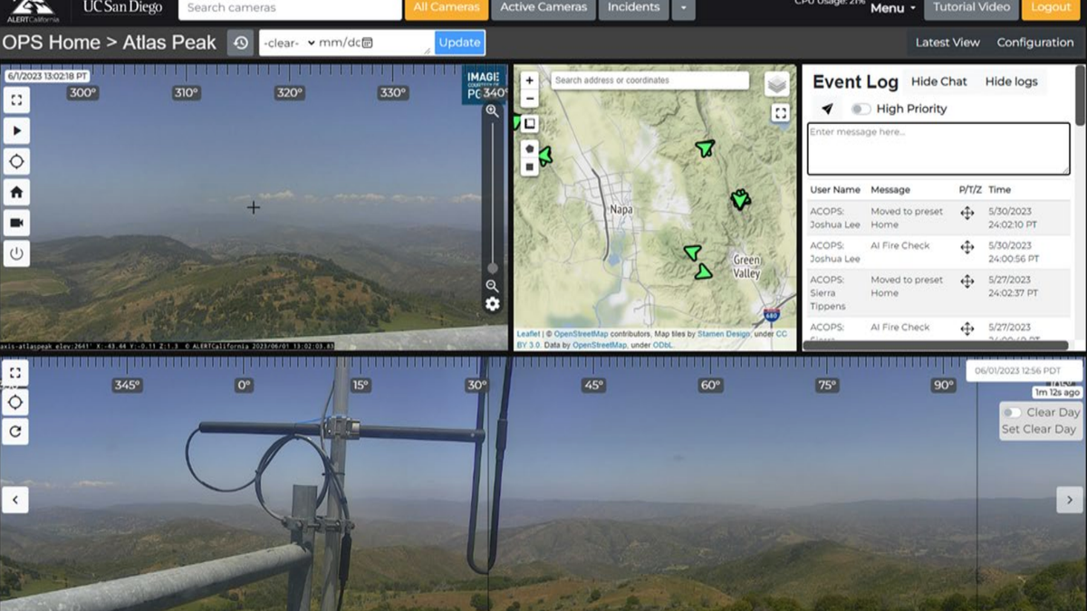 California wildfire monitor