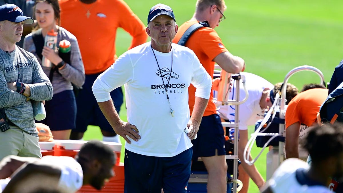 Sean Payton at Broncos camp