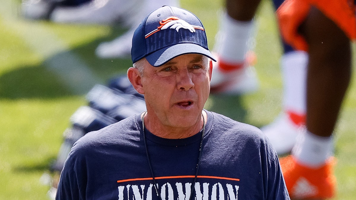 Sean Payton at Broncos training camp