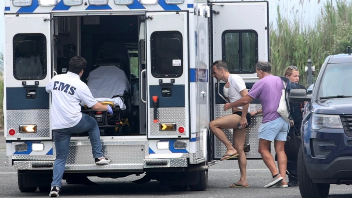 A victim of a shark bite on Long Island, New York