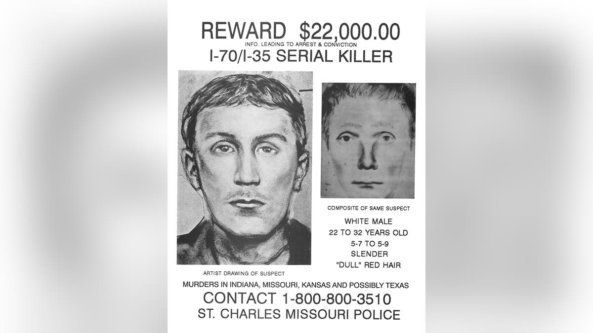 Wanted posted for the I-70 serial killer