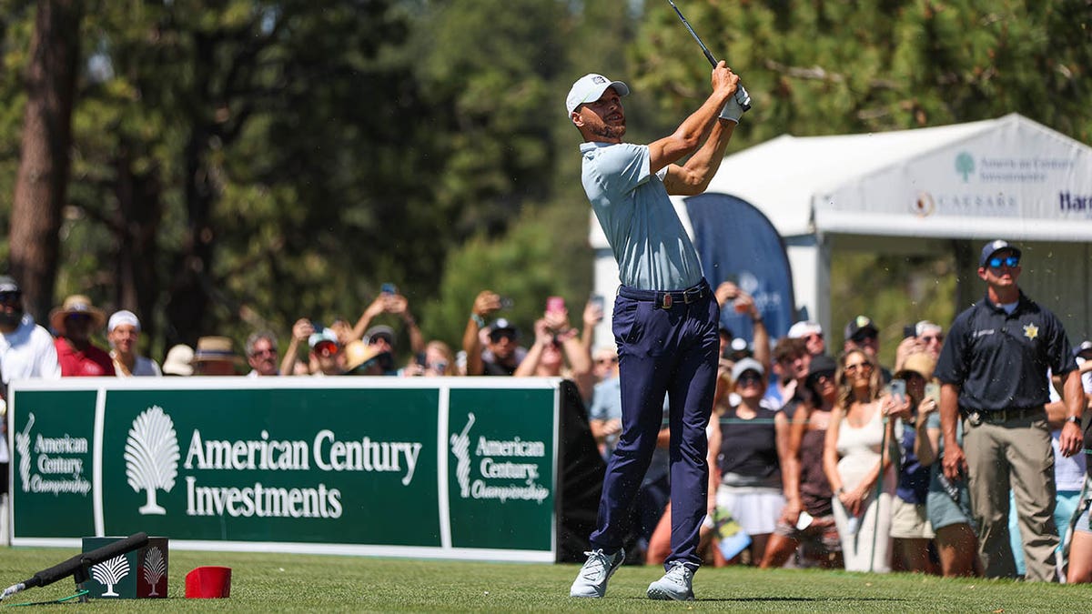 Ecstatic Steph Curry sinks walk-off eagle to win celebrity golf tournament