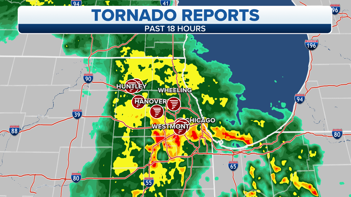 Chicago-area tornado reports