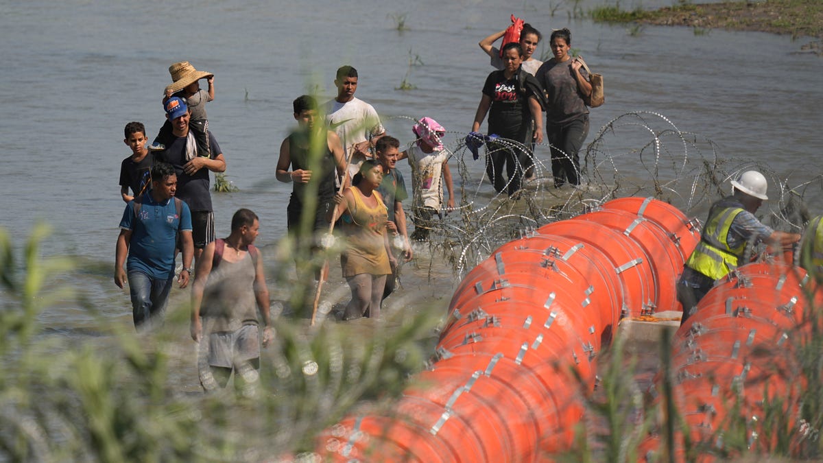 Texas floating border barrier