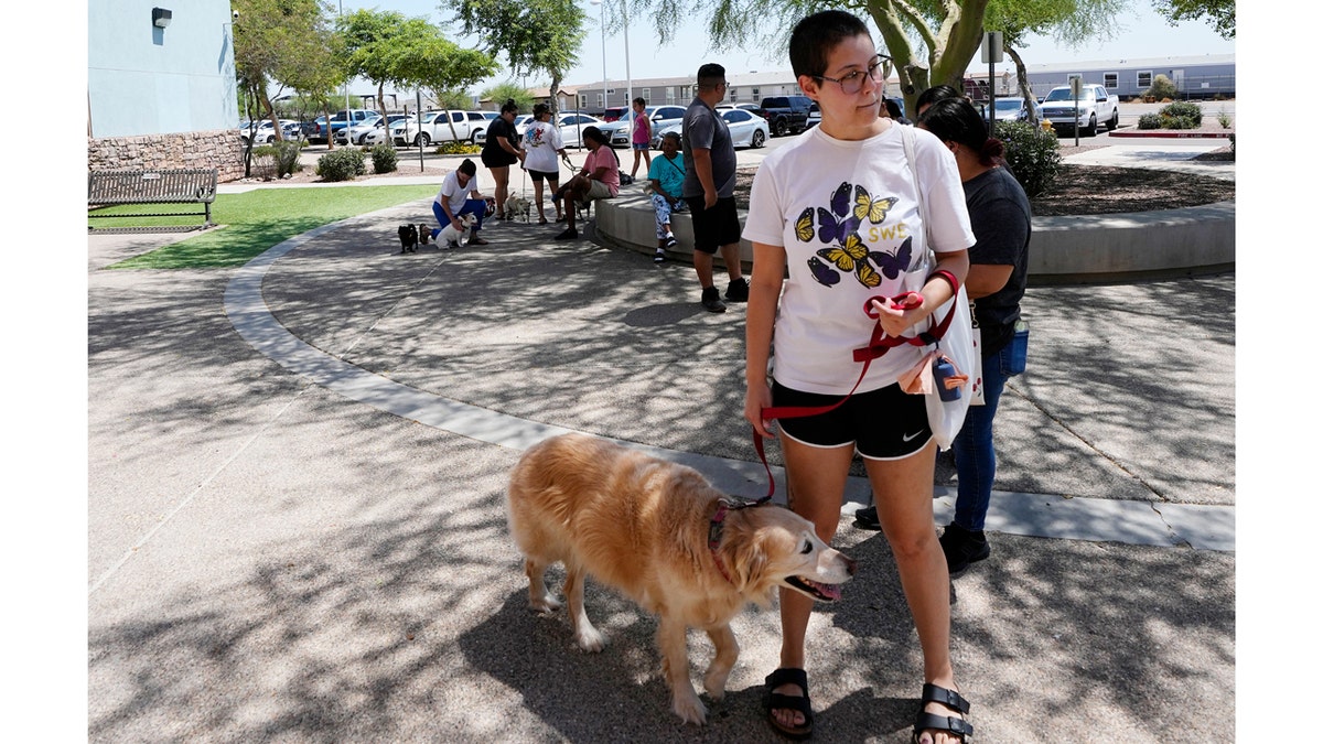 Woman with her dog