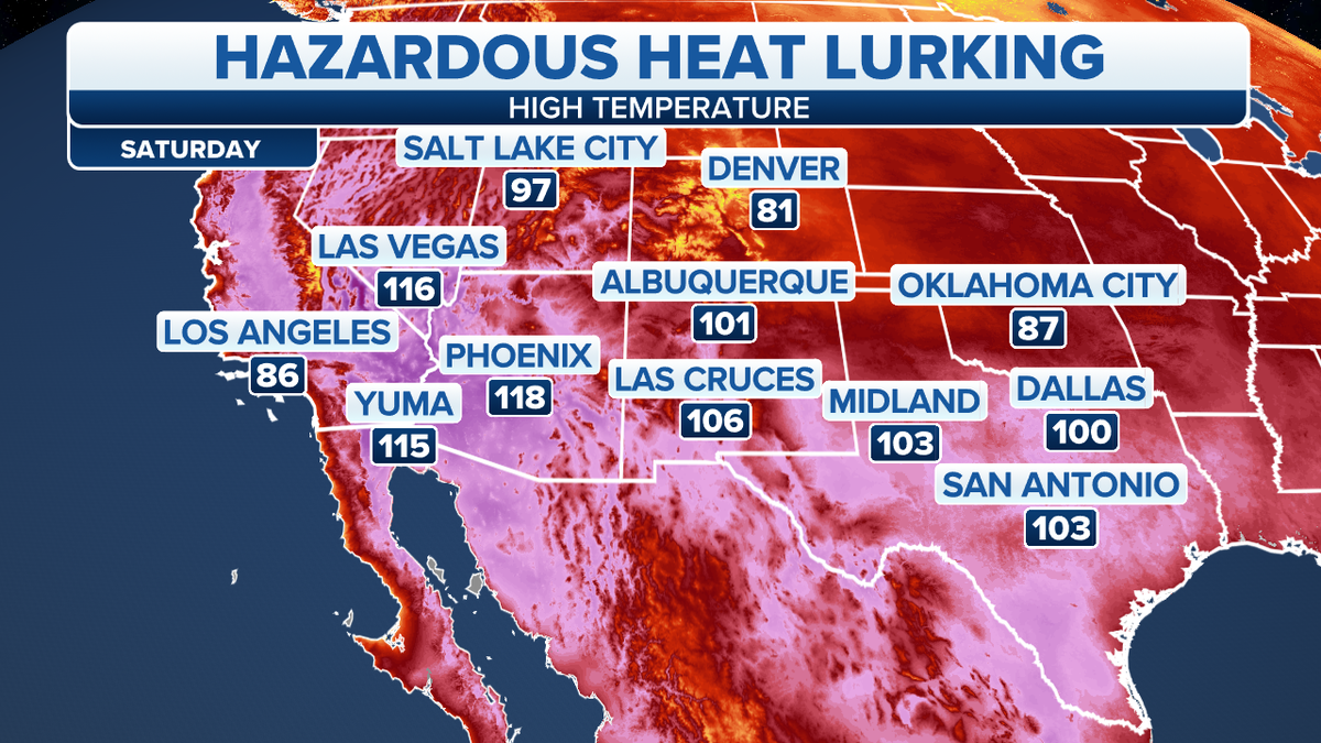 Southern high temperatures