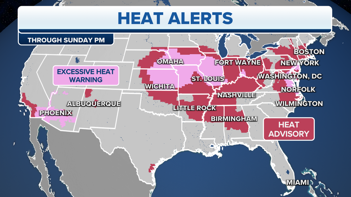 U.S. heat alerts