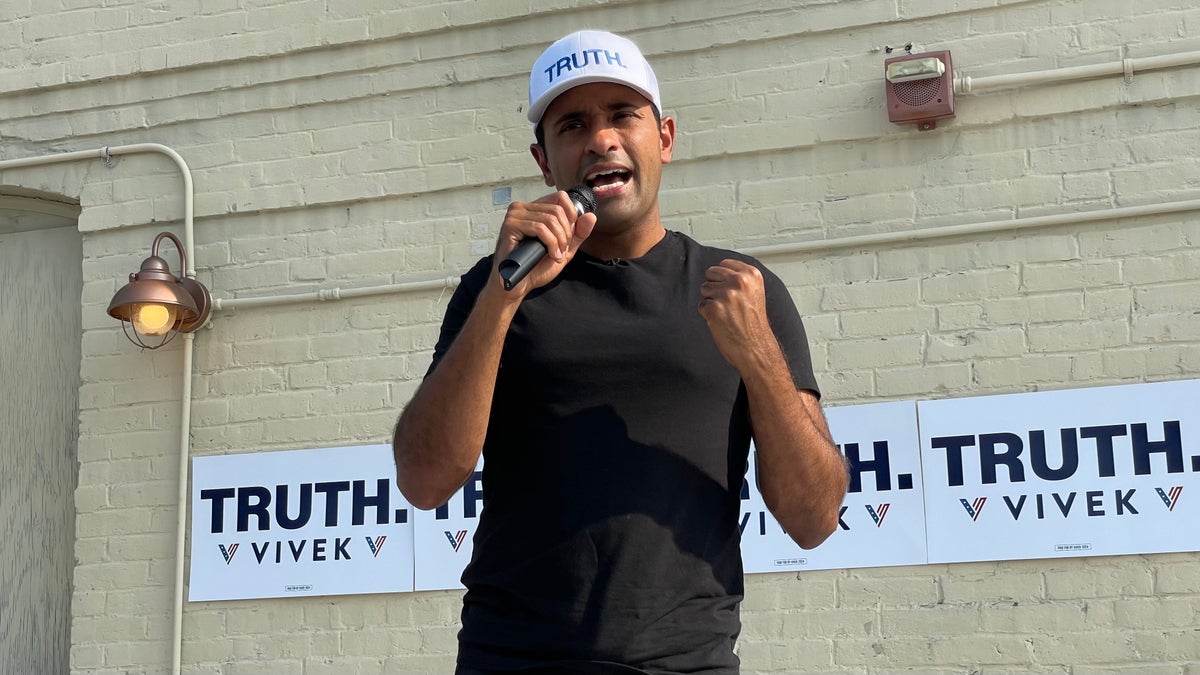 Vivek Ramaswamy in Manchester, New Hampshire