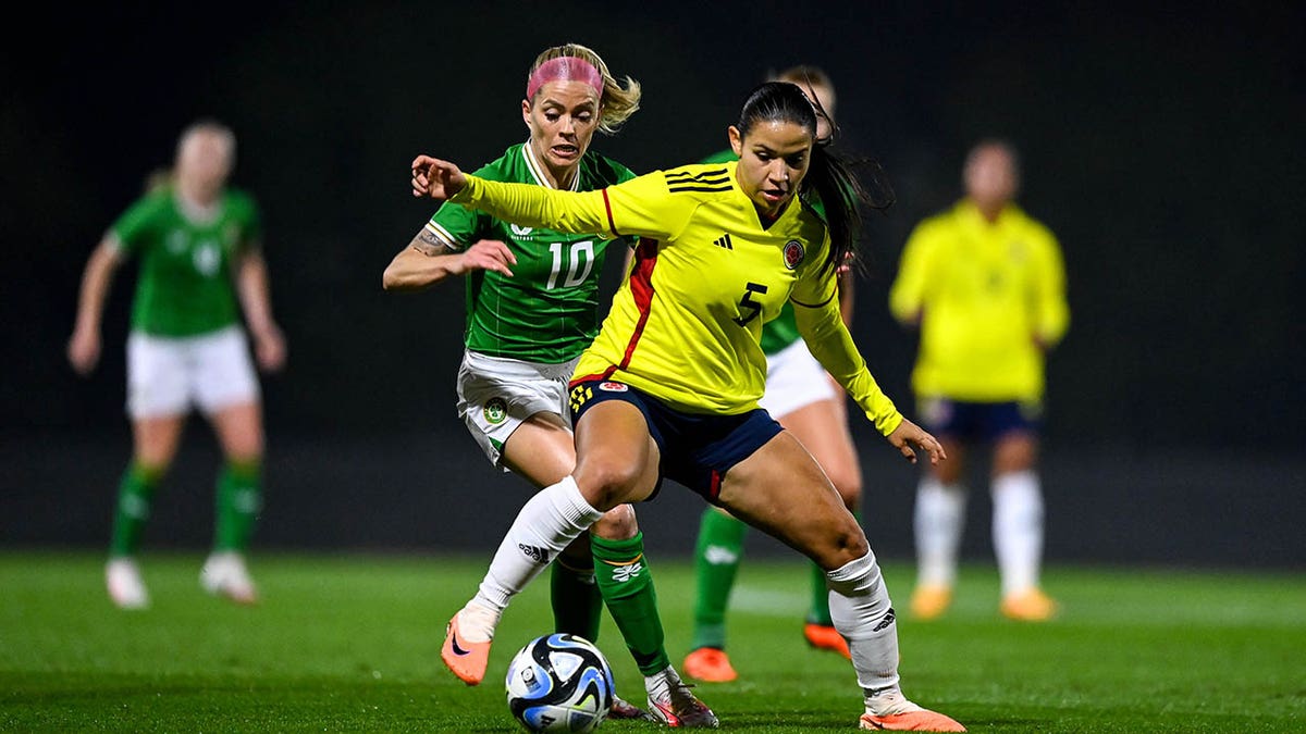 Ireland and Columbia during a WWC friendly