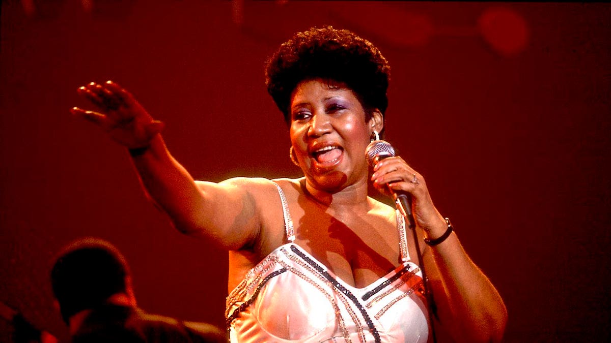 Aretha Franklin performing in 1992