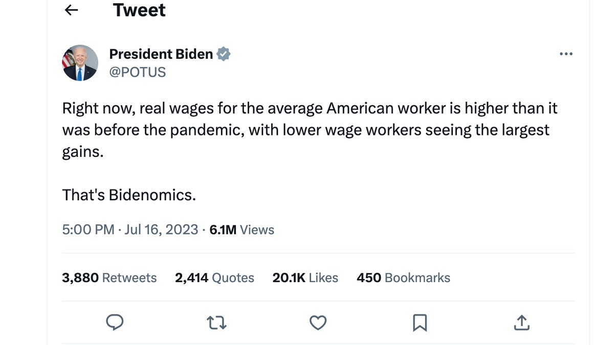 Biden real wages tweet