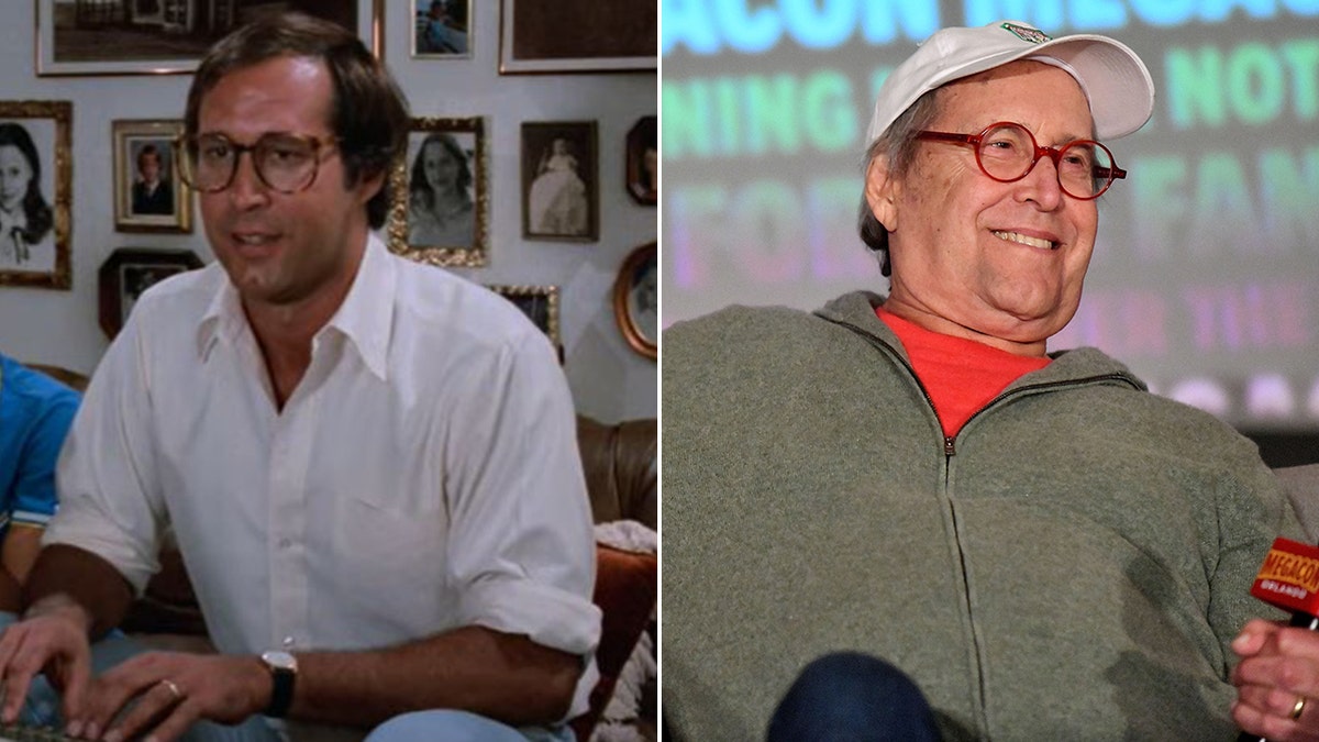 Chevy Chase then and now split