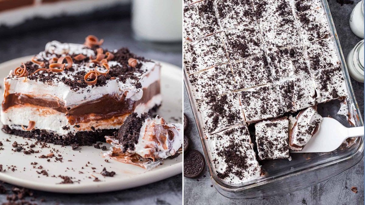 chocolate lasagna split