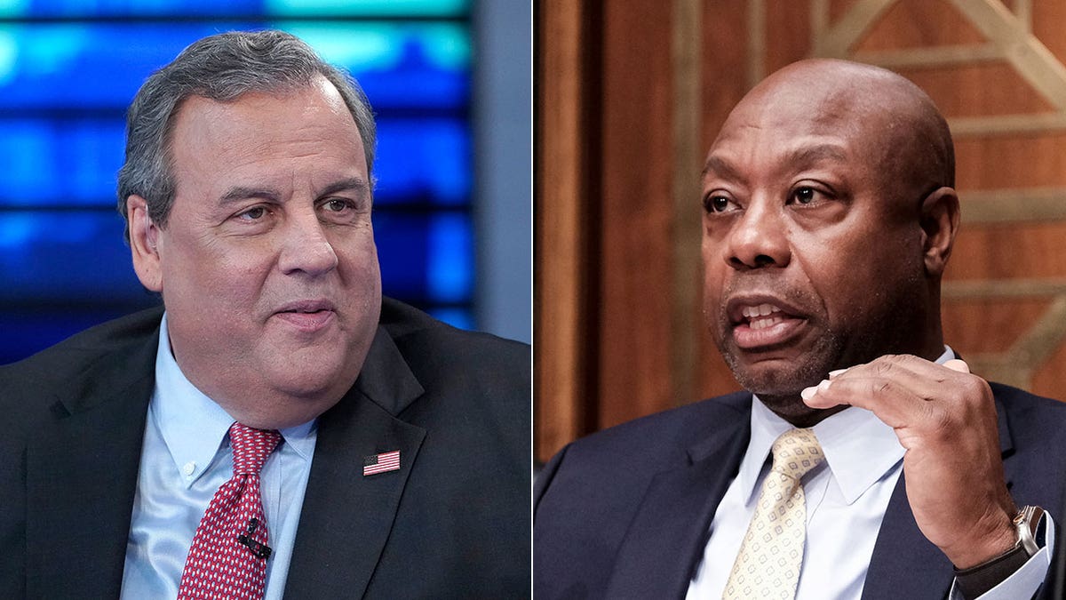 Chris Christie and Tim Scott crop image side by side