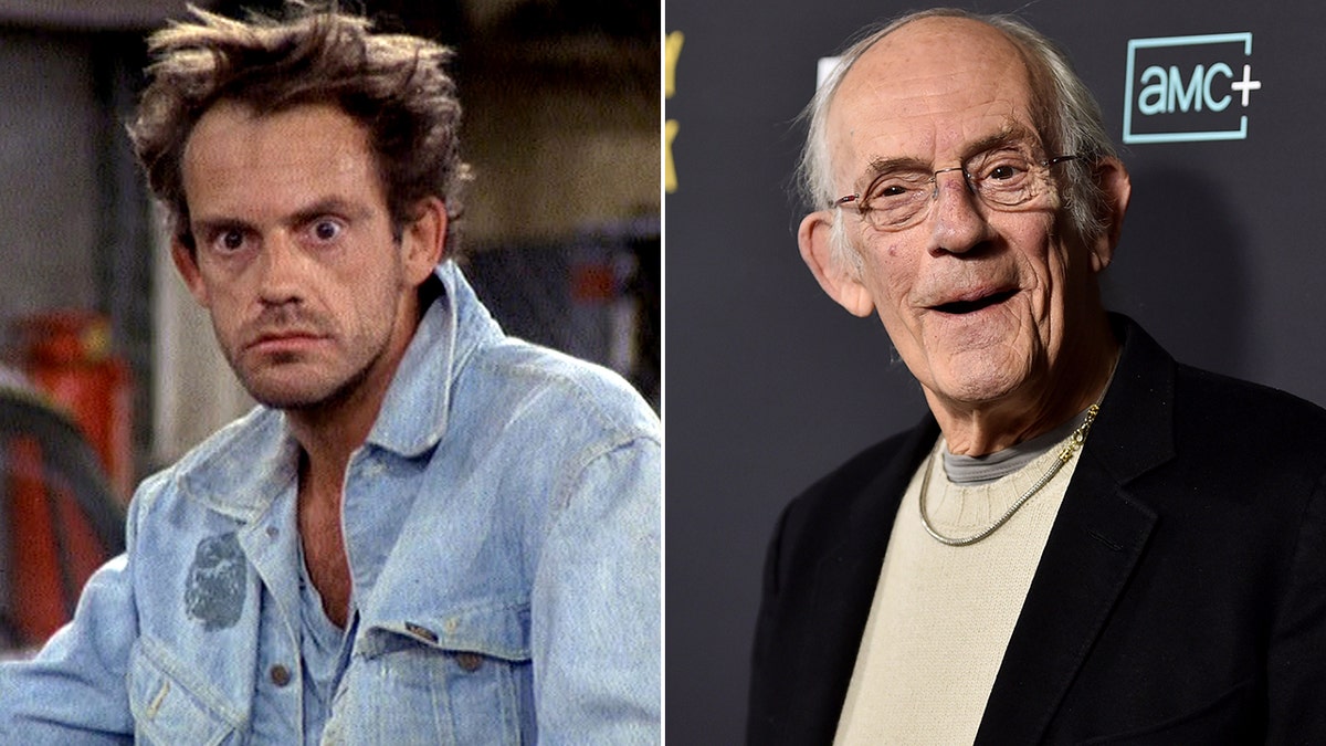 Christopher Lloyd then and now split