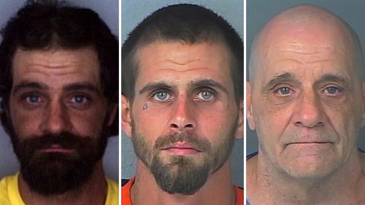 A series of Jeffrey Crum's mugshots over time