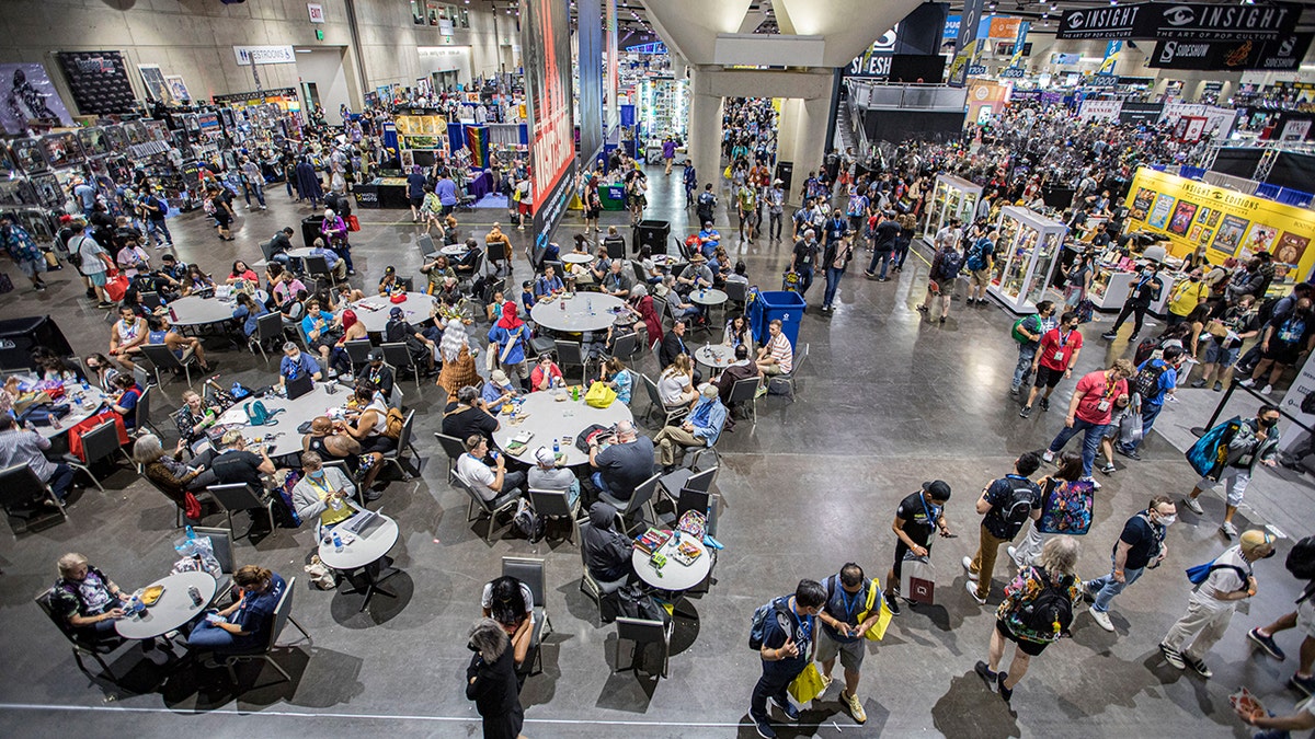 An overview look of the convention floor at Comic-Con