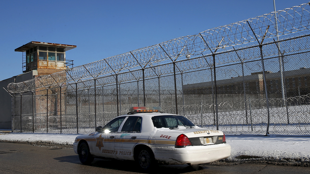 Cook County Jail fencing and guard tower