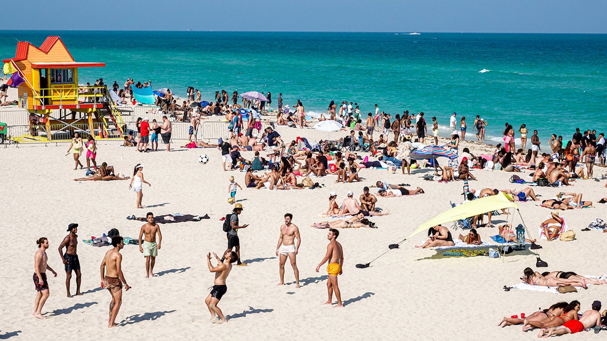 A crowded Miami Beach