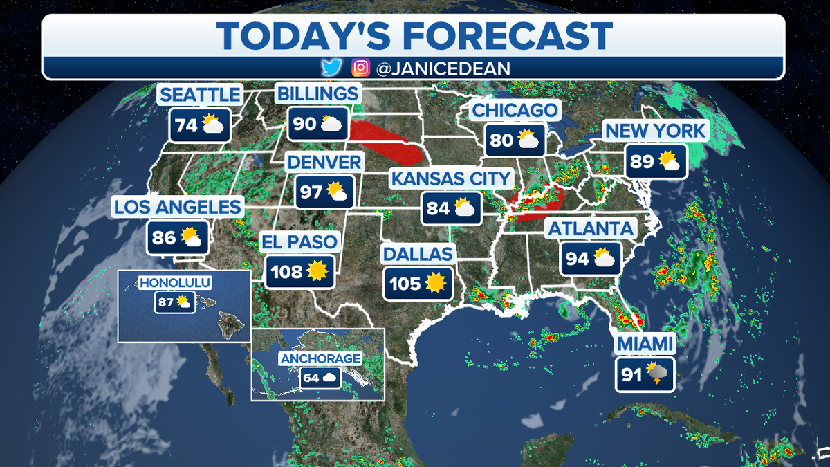 US national weather forecast July 17