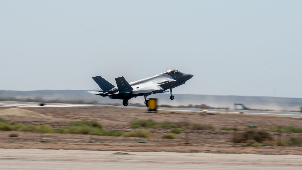 F-35 fighter takes off