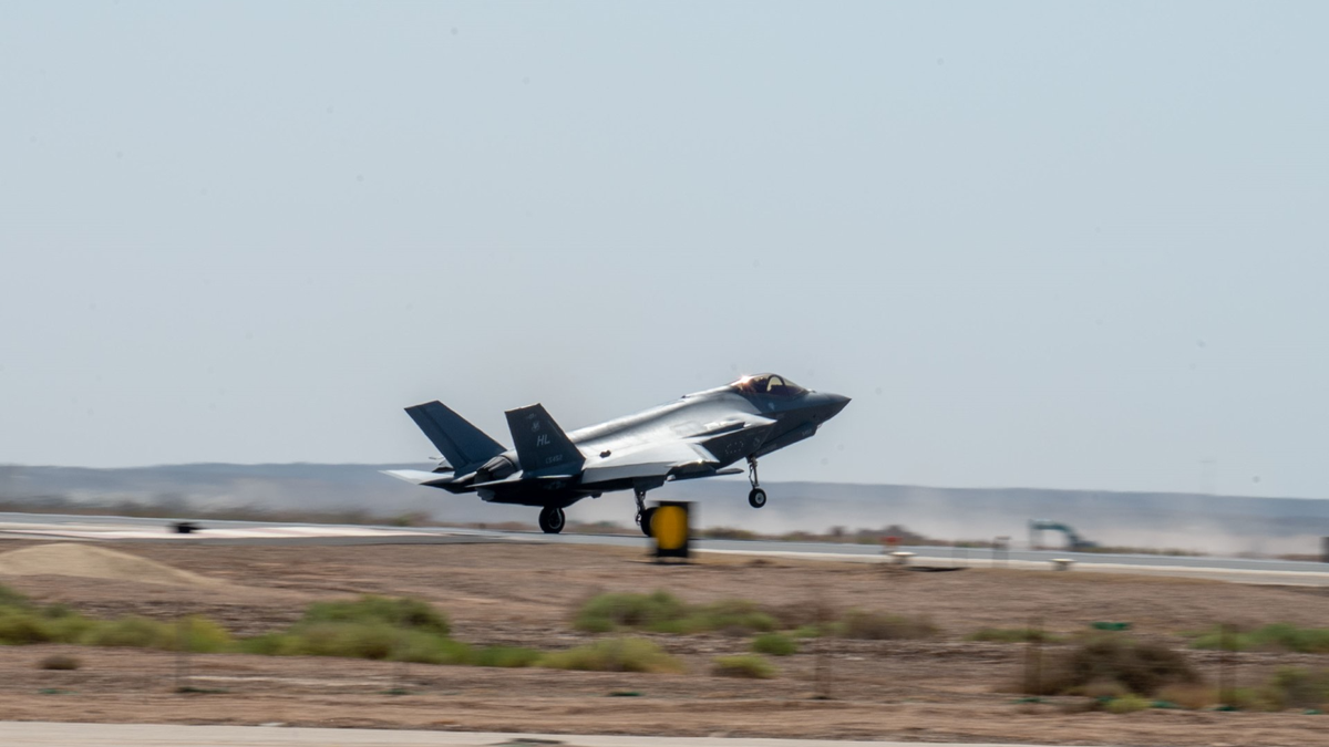 F-35 fighter takes off