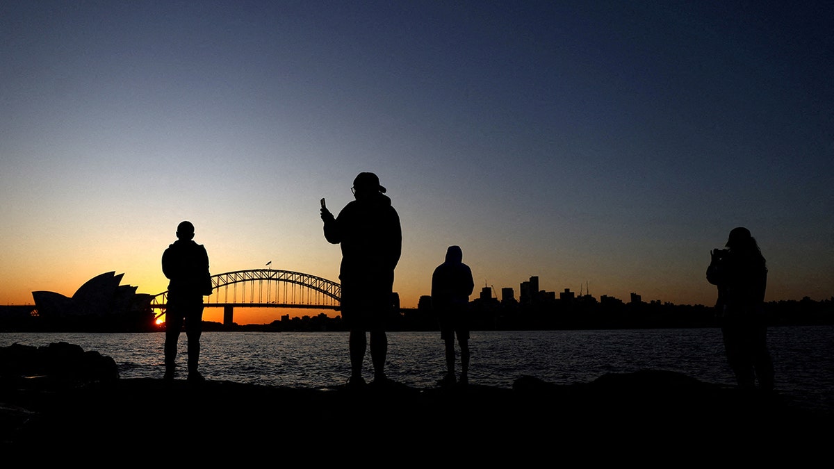 Shadows of people in Sydney
