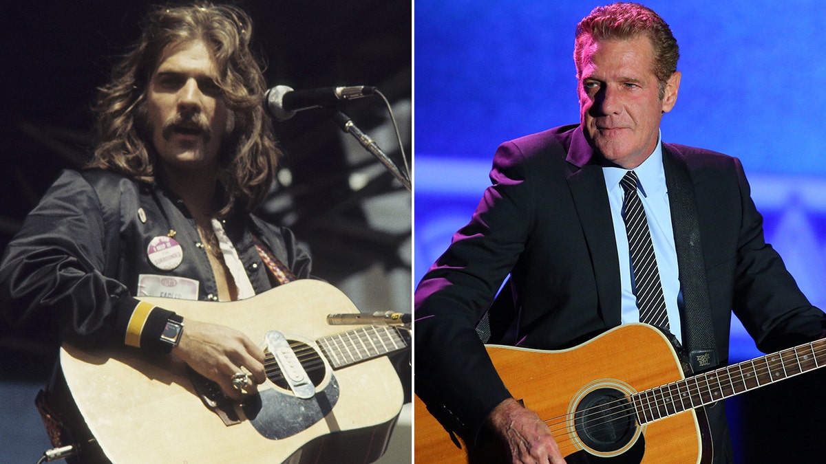 Glenn Frey then and now split