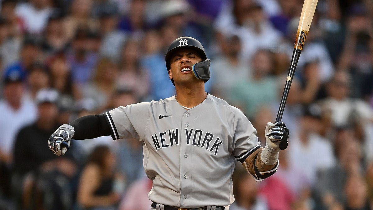 Gleyber Torres after striking out