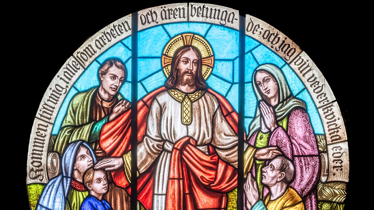 stained glass of Jesus