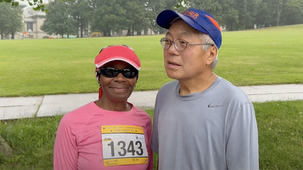 Blind woman and guide complete 5K run