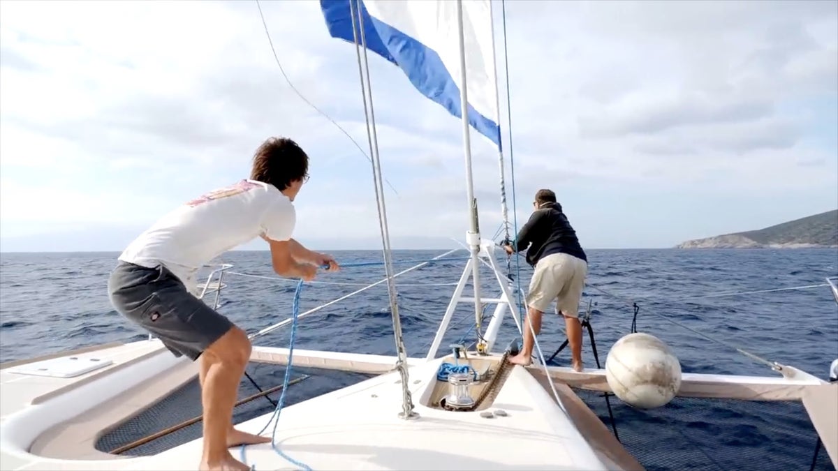 Kids learning at sea