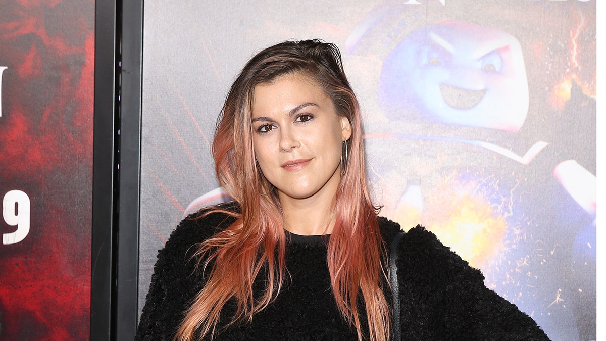 Lindsey Shaw with pink hair