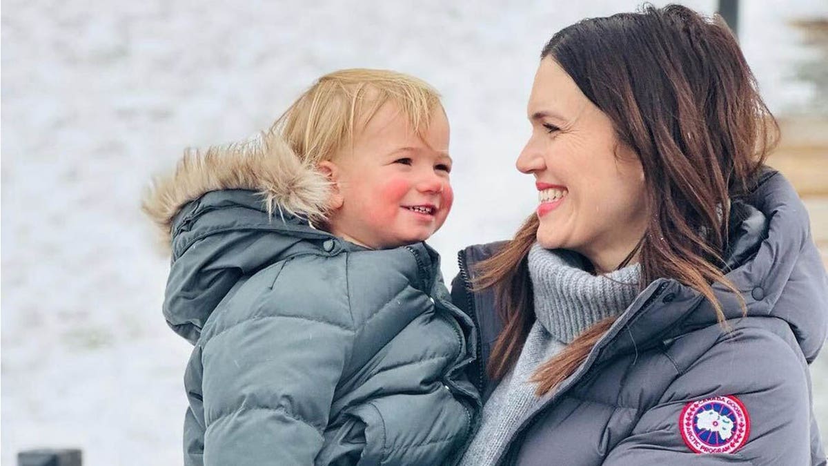 Mandy Moore and son Gus