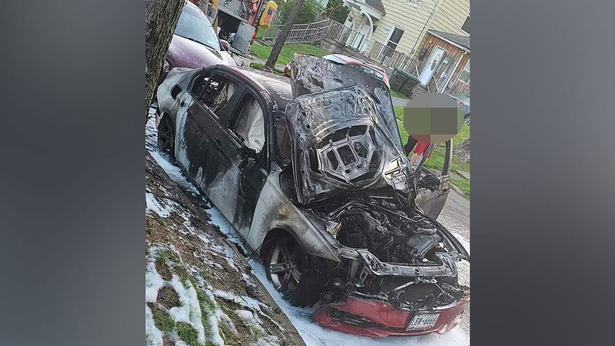 Burnt out car