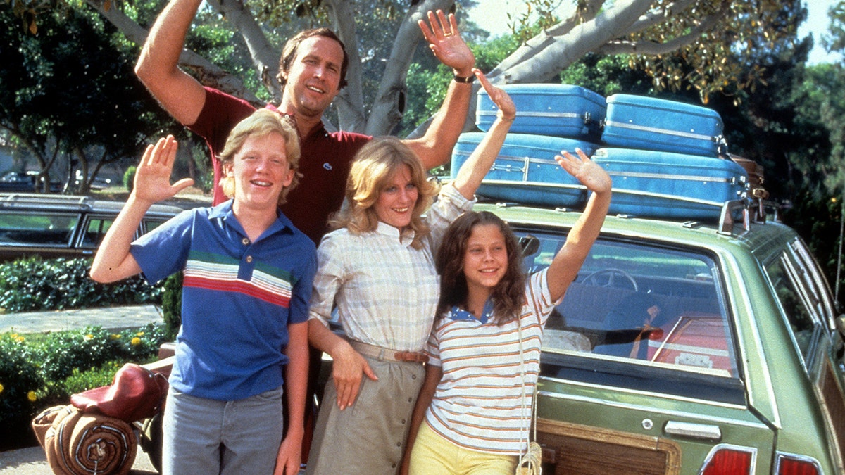 Checy Chase and the cast of "National Lampoons Vacation" in a scene from the movie