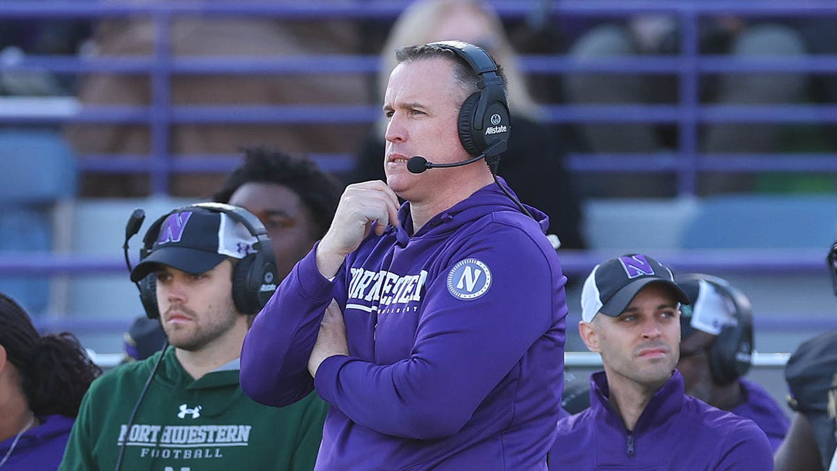 Pat Fitzgerald on sidelines