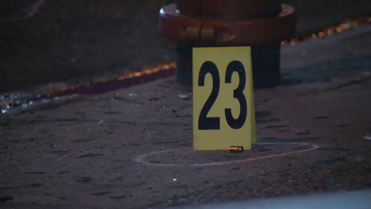 evidence marker and bullet casing