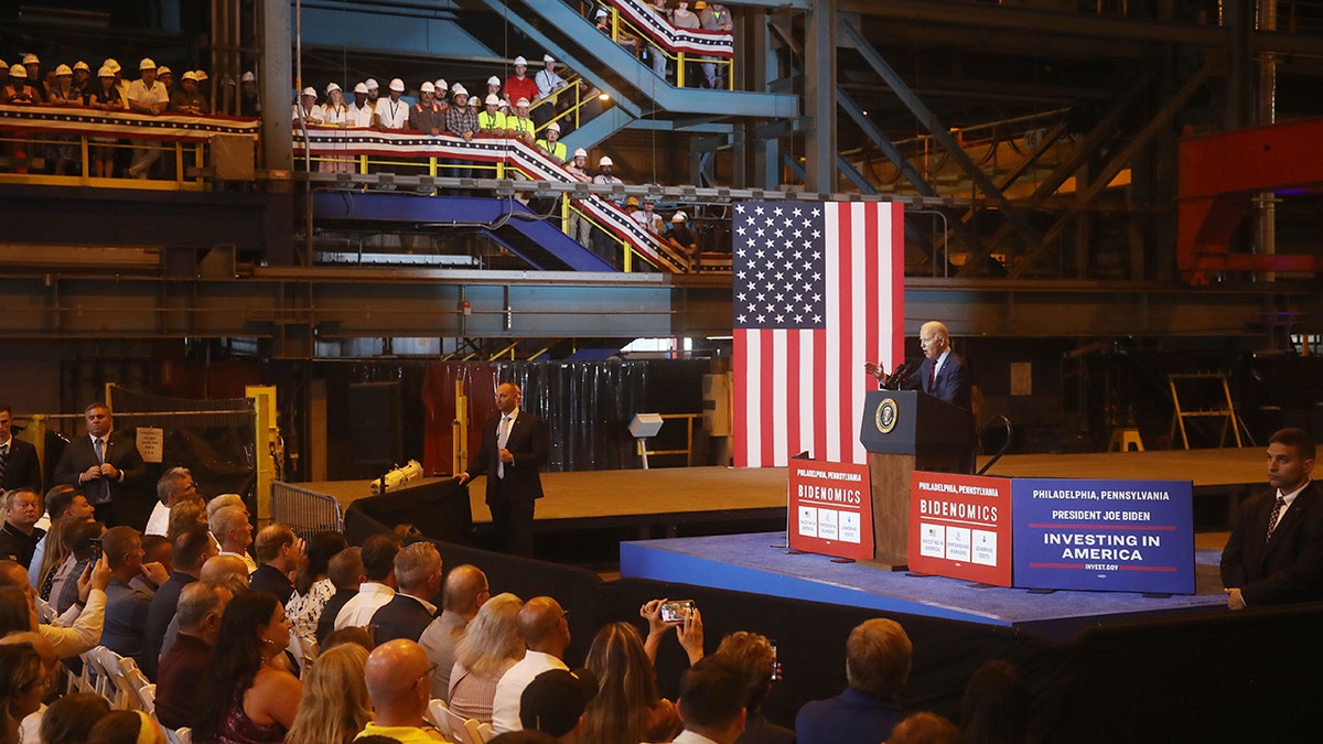 President Biden addresses union supporters in Philadelphia