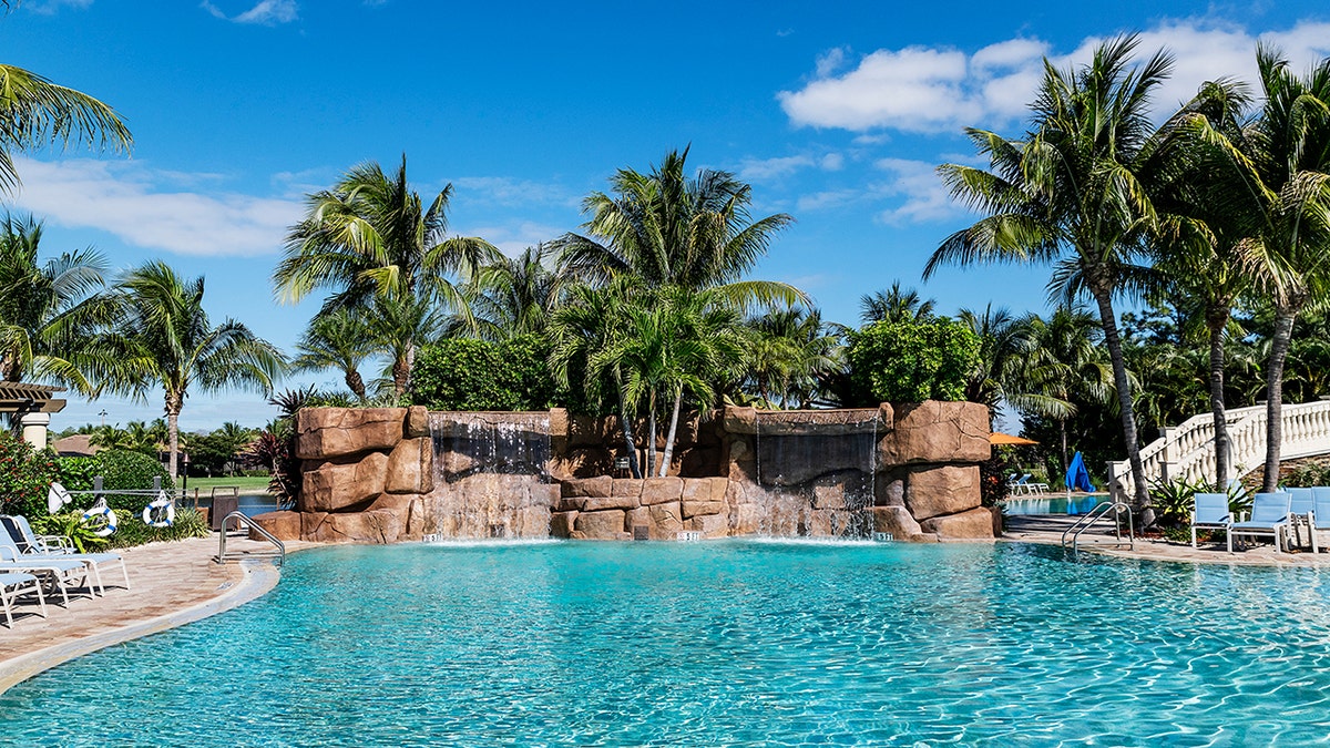 A resort swimming pool in Naples, Florida