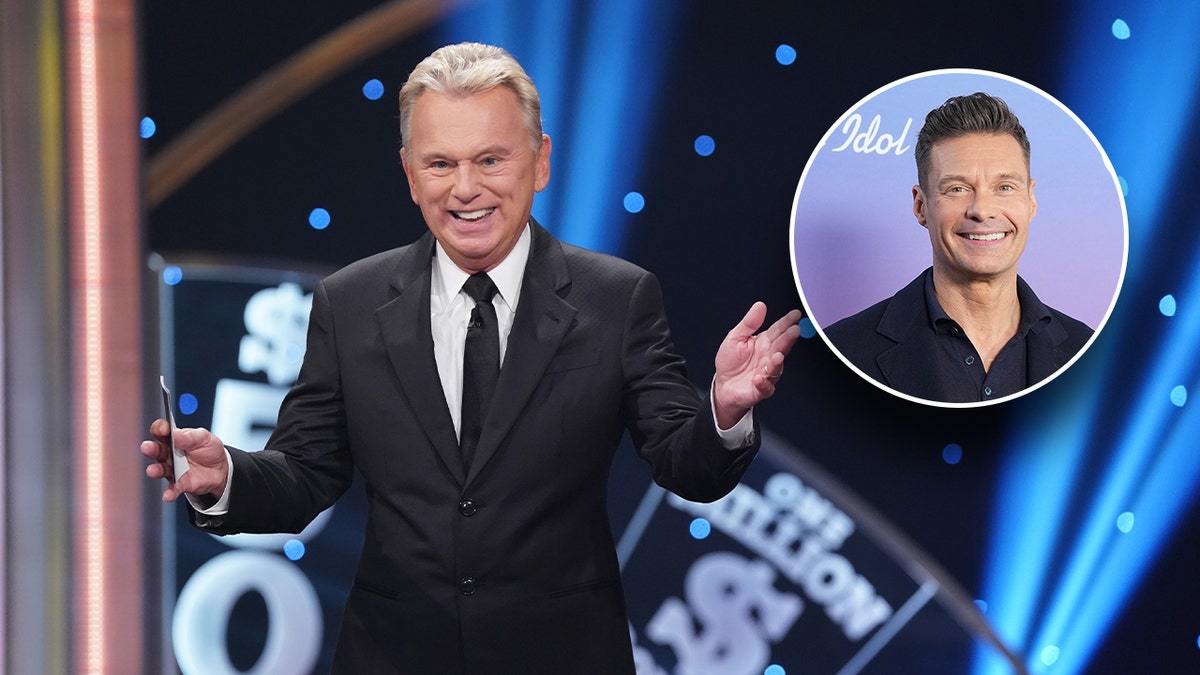 Pat Sajak photo with insert of Ryan Seacrest