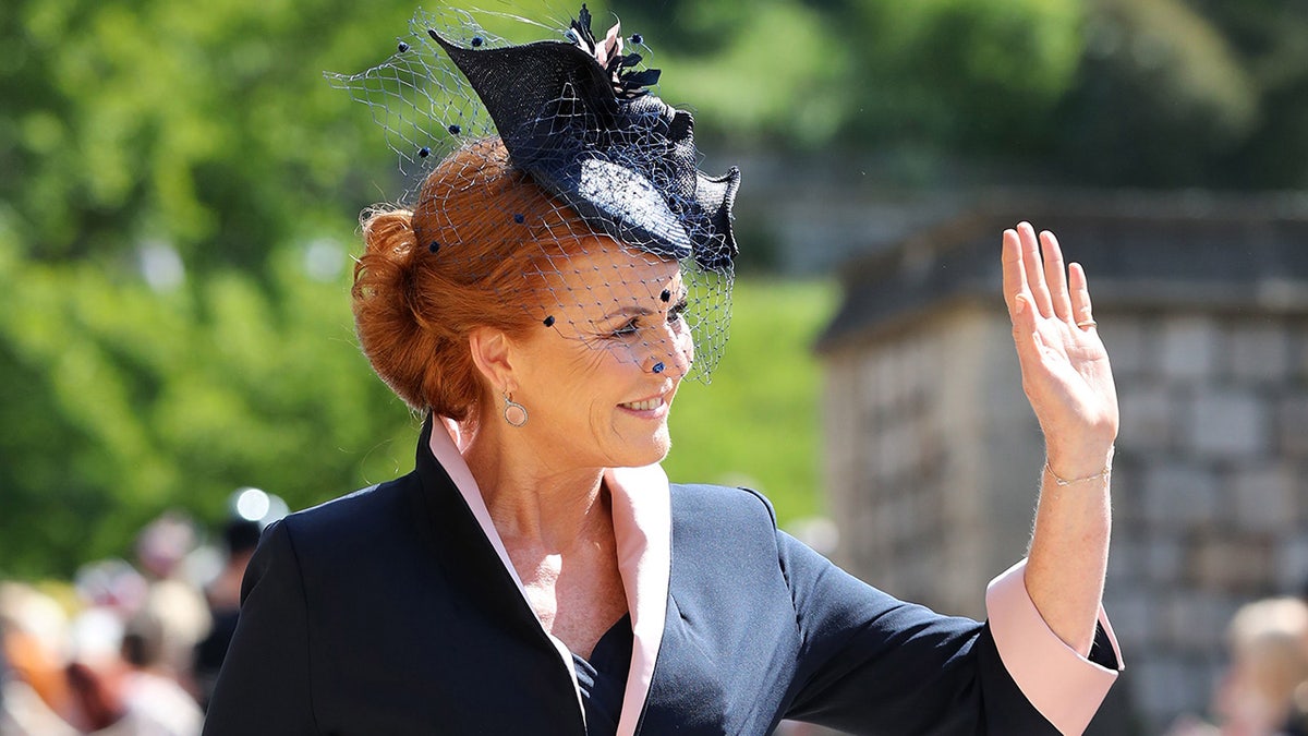 Sarah Ferguson wearing a fascinator