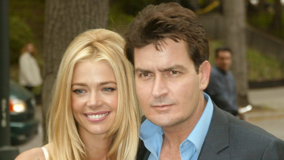 Charlie Sheen and Denise Richards at the CBS Upfronts
