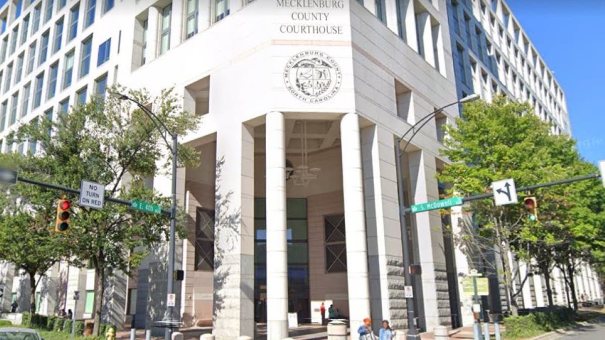 entrance to Mecklenburg County, North Carolina courthouse